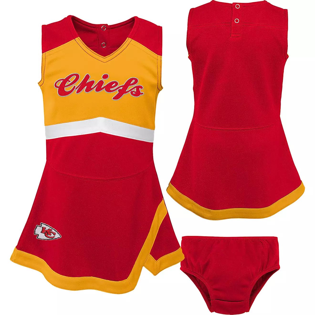 NFL Toddler Girls' Kansas City Chiefs Cheer Captain Jumper Dress | Academy Sports + Outdoors