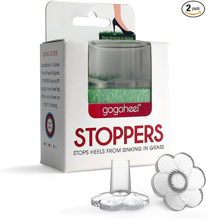 GoGoHeel STOPPERS Heel Protectors – Clear Heel Covers for High Heels, Stop Sinking on Grass –... | Amazon (US)
