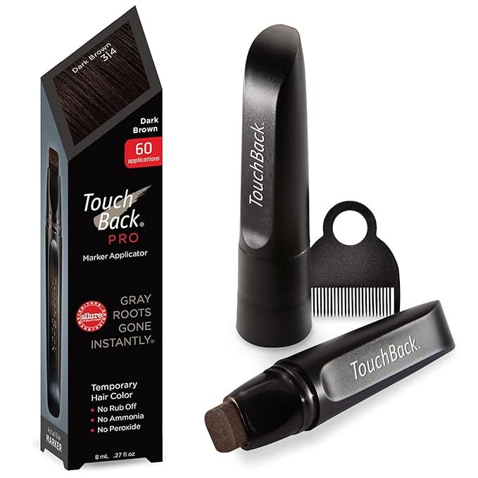 TouchBack PRO Gray Root Touch Up Marker Applicator - Real Hair Color Dark Brown | Amazon (US)