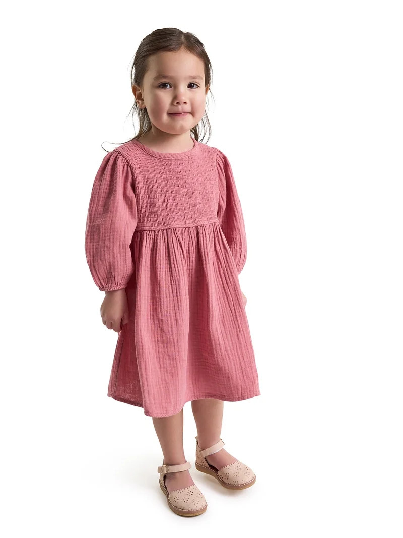 Modern Moments by Gerber Toddler Girl Smocked Dress, Sizes 12 Months - 5T | Walmart (US)