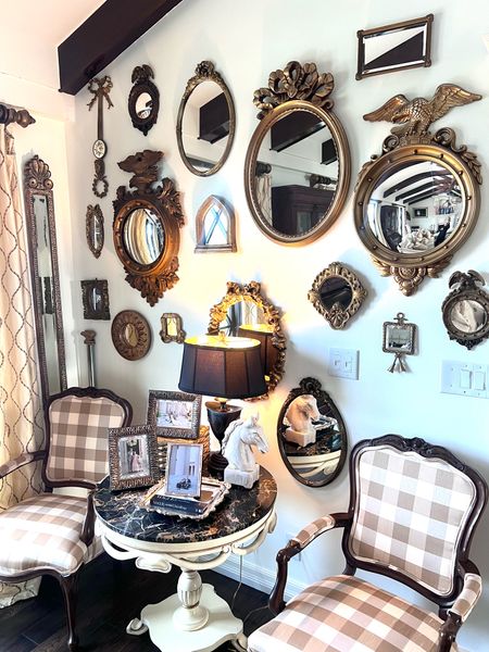 One of my favorite things in our home is the mirror wall. It’s very sentimental to me especially since my mom started this collection for me years ago. It’s definitely a conversation piece in the house

#LTKstyletip #LTKhome #LTKfamily