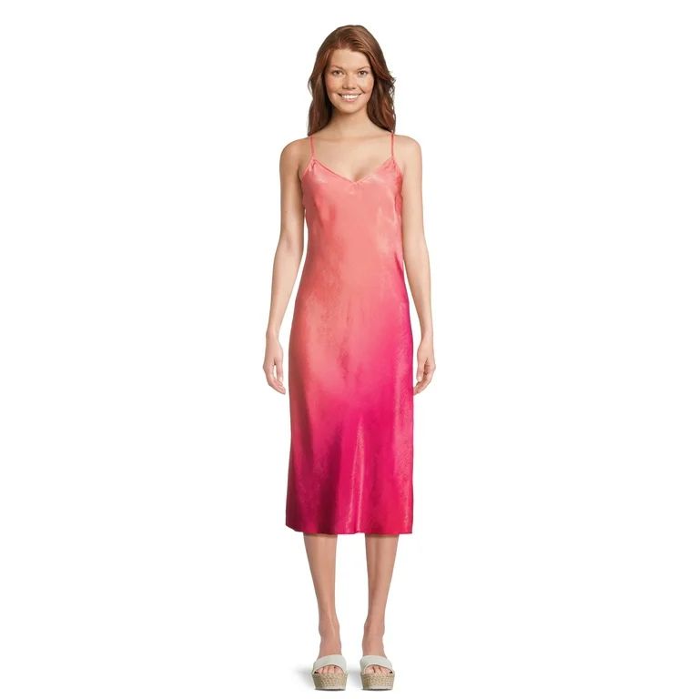 Time and Tru Women's Bias Cut Slip Dress, Sizes XS-XXXL - Walmart.com | Walmart (US)