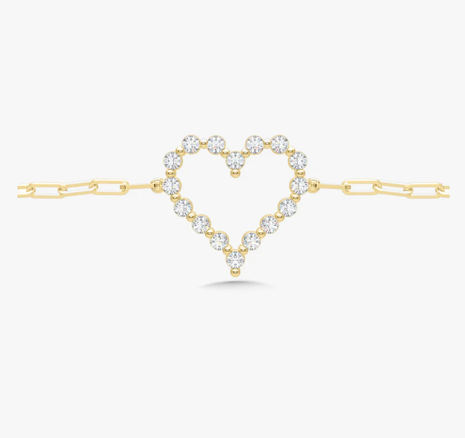 Little Posie Charlie Cloud® Floating Diamond Heart Bracelet 0.56 ctw | RW Fine Jewelry
