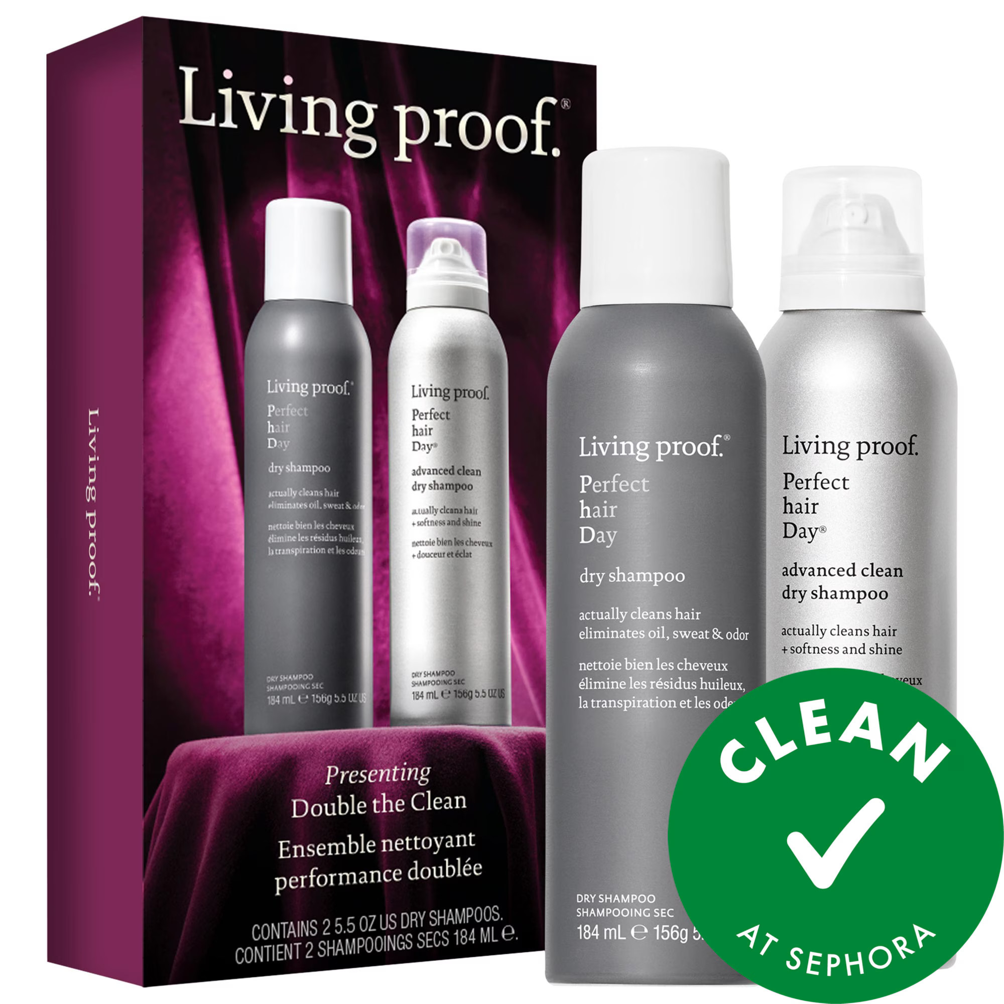 Living Proof Double the Clean Perfect Hair Day Dry Shampoo Gift Set | Sephora (US)
