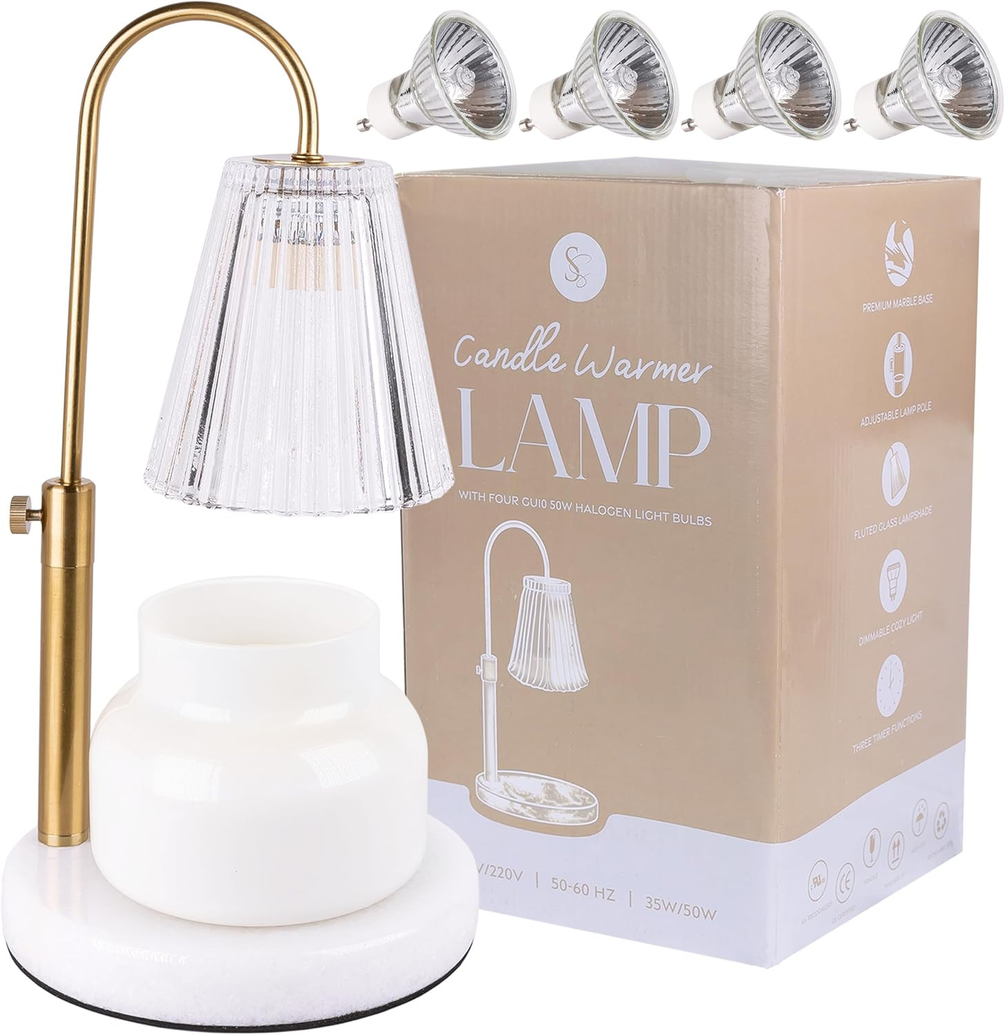 Flameless Candle Warmer Lamp for Jar Candles Large & Small – Dimmable Lamp Candle Warmer Electr... | Amazon (US)