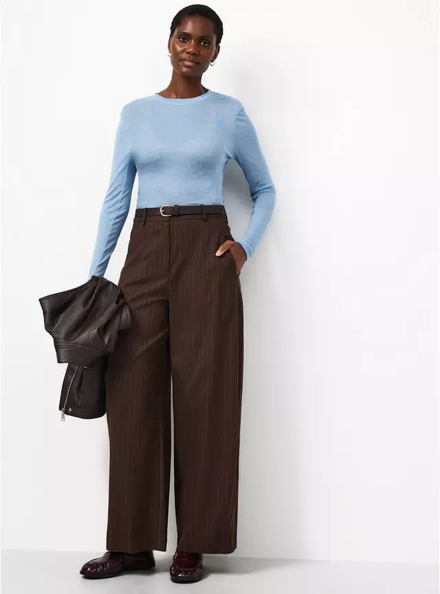 Buy Blue Wool Blend Second Skin Top 12 | T-shirts | Tu | Tu Clothing