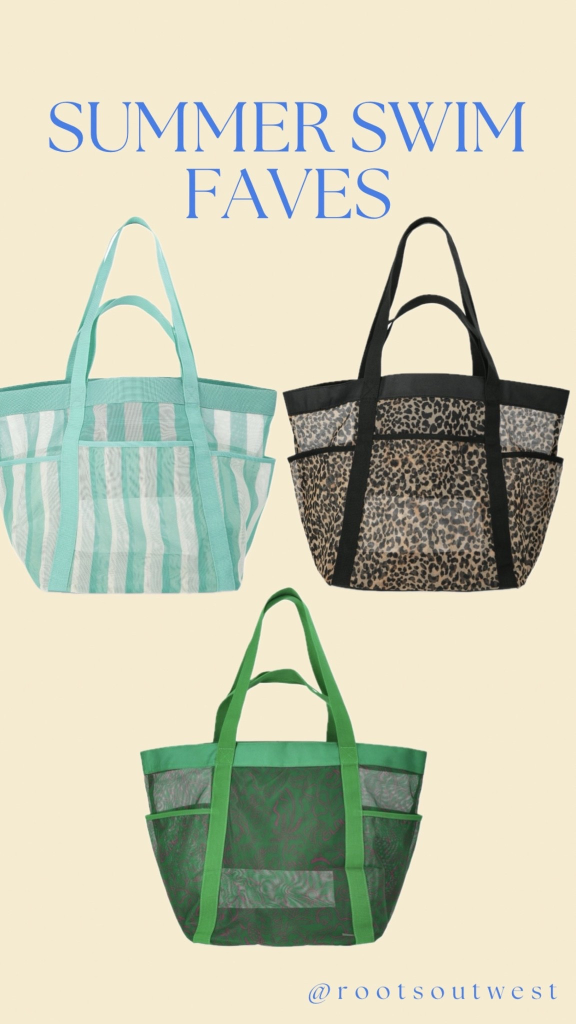 Fave mesh beach bag. Under $10 & so many prints. I’ve had mine since last season and grab for it in no summer months too. Great size! 

Walmart summer, Walmart swim, Walmart finds

#LTKmomlife