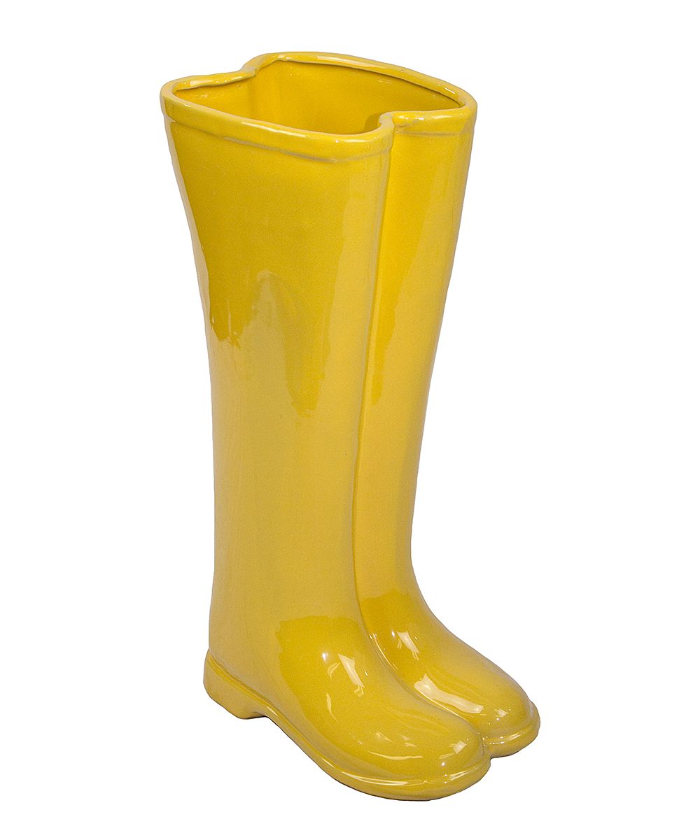 Sagebrook Home YELLOW - Yellow Rain Boots Umbrella Stand | Zulily