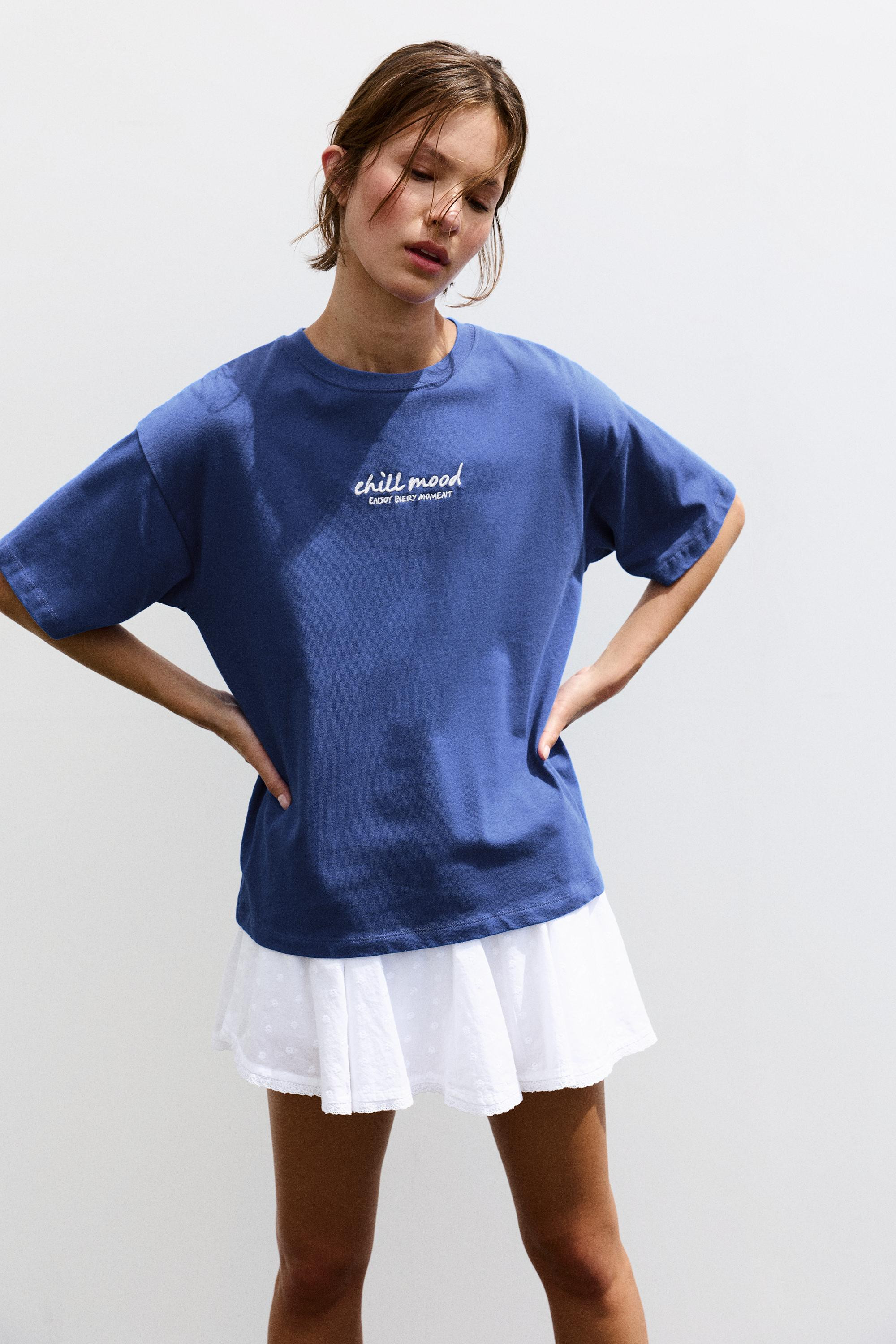 Oversize palm tree graphic T-shirt | Pull&Bear United Kingdom | PULL and BEAR UK