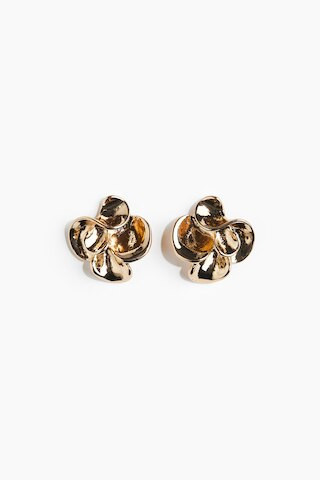 H & M - Flounce-Look Earrings - Gold | H&M (US + CA)