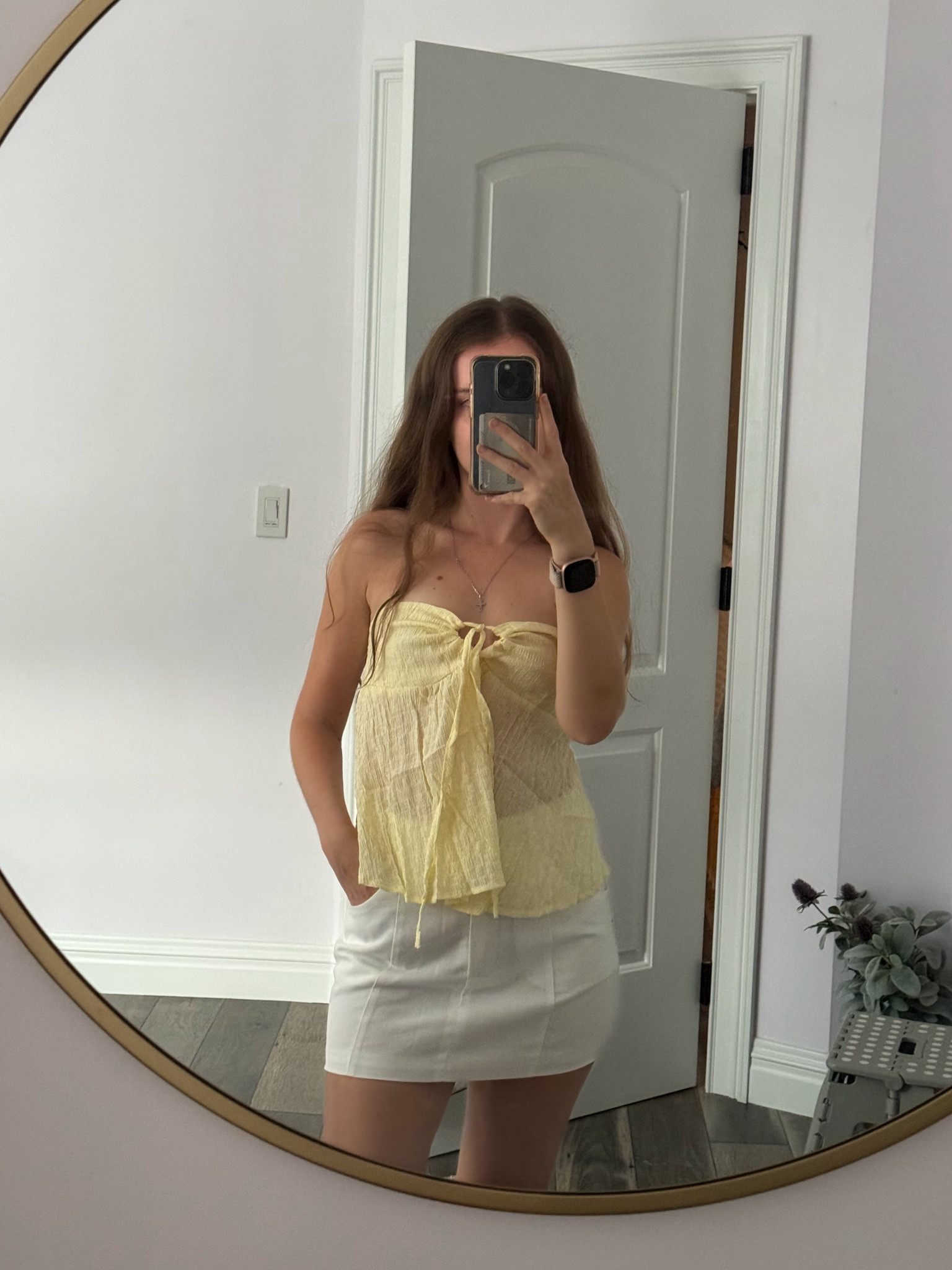 Pair a summer top with a linen mini skirt and sandals for a summer outfit. 
.
.
.
.
.
.
#LTKBacktoSchool #LTKSeasonal #LTKU #LTKSaleAlert #LTKParties #LTKTravel #LTKShoeCrush

Summer outfits | summer going out outfits | summer tops | summer sandals | cute tops | date night tops | going out tops | tube top outfit | yellow top | skirt outfits | linen skirt outfit | mini skirt outfit | white skirt outfit | outfit inspo | outfit ideas 

#LTKFindsUnder50 #LTKStyleTip #LTKFindsUnder100