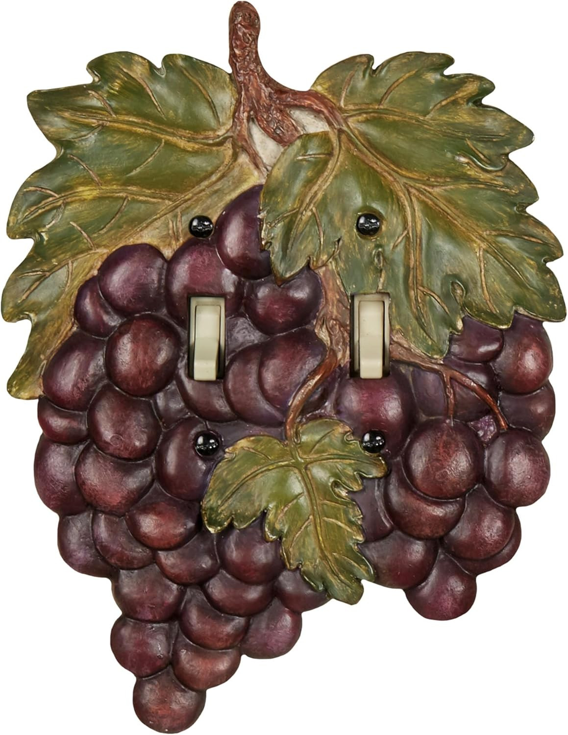 Touch of Class Grape Harvest Realistic Grapes Double Switchplate - Resin - Purple, Green - Dimens... | Amazon (US)