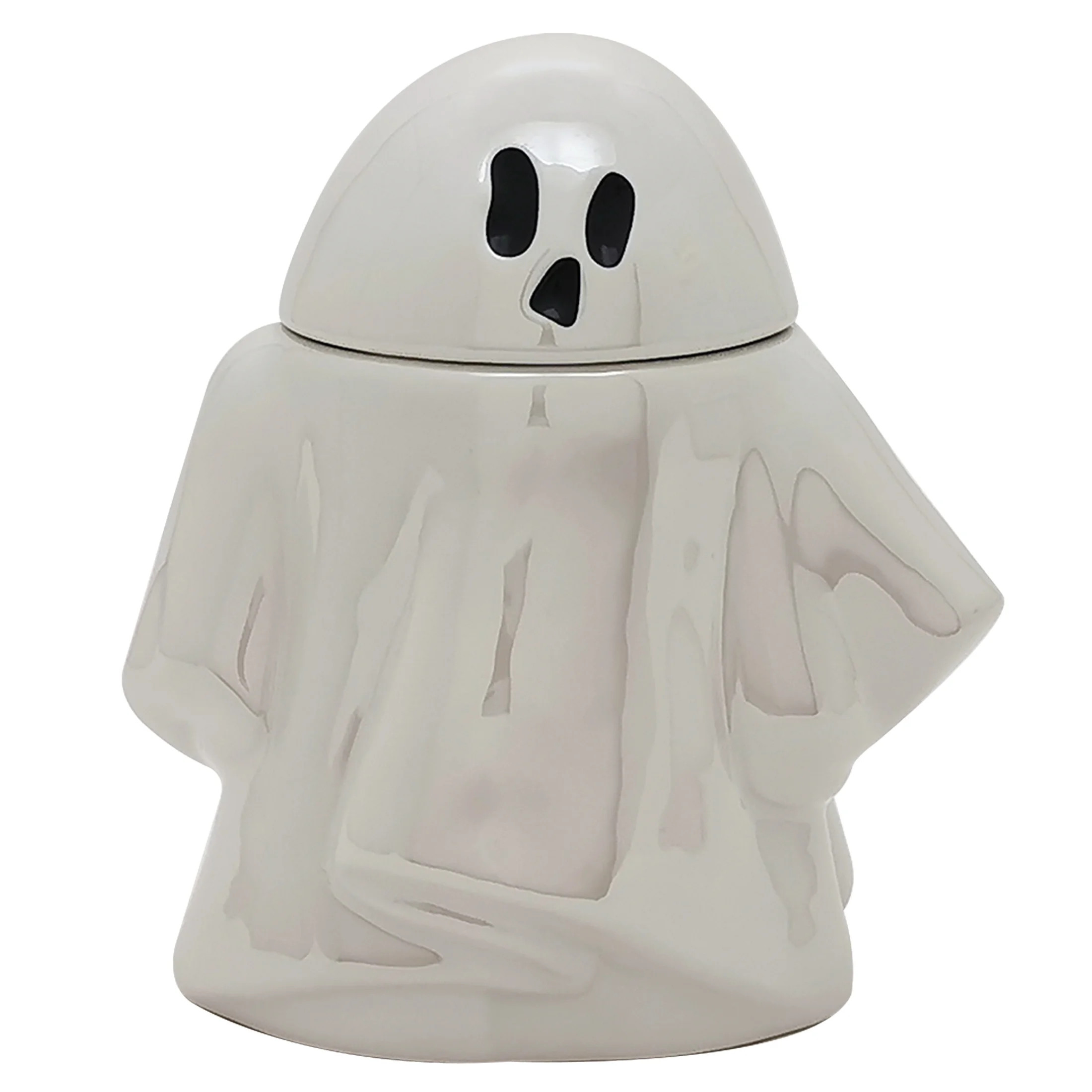 Way to Celebrate White Ceramic Ghost Treat Jar, 32 oz Capacity | Walmart (US)