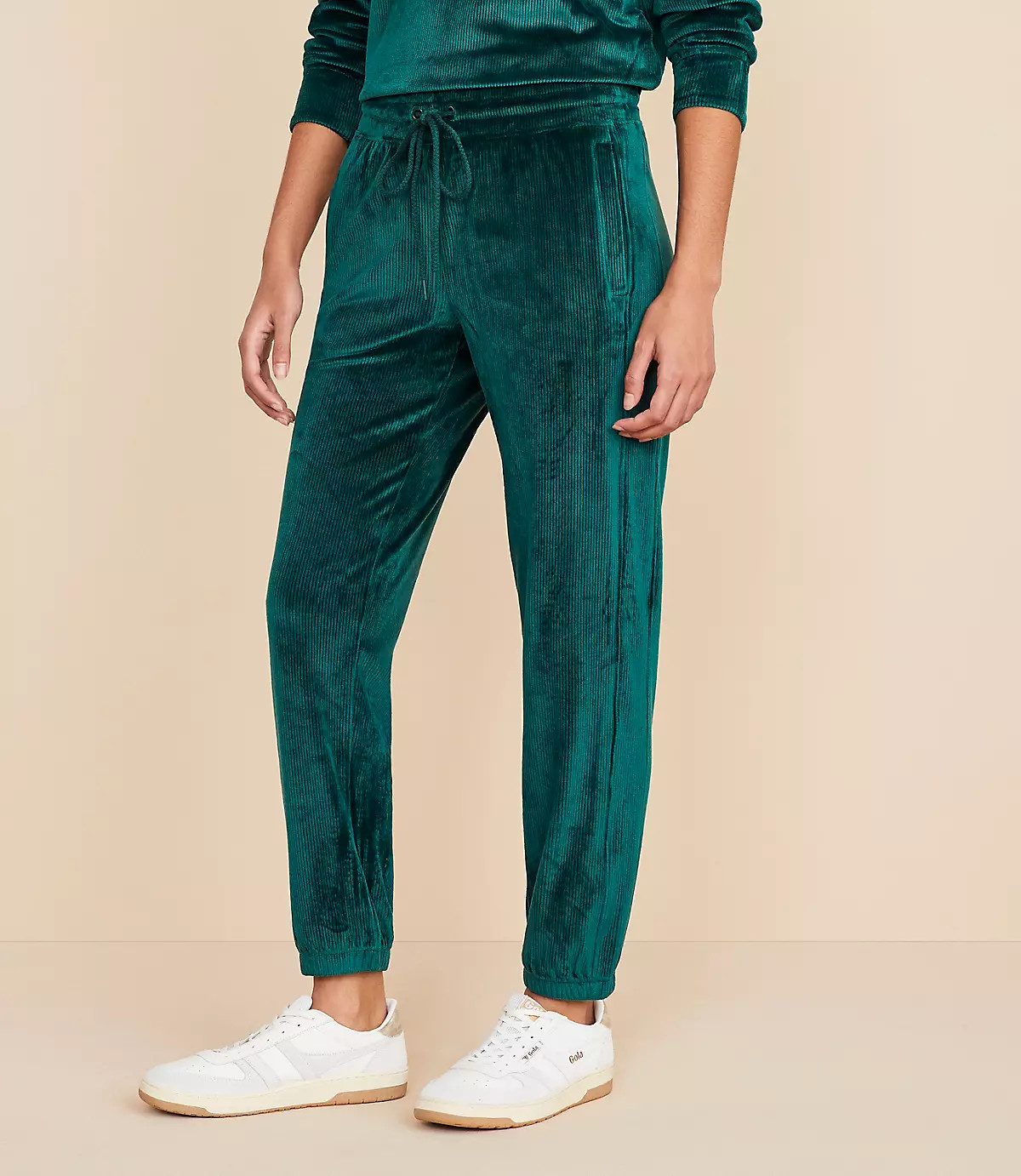 Lou & Grey Ribbed Velour Joggers | LOFT