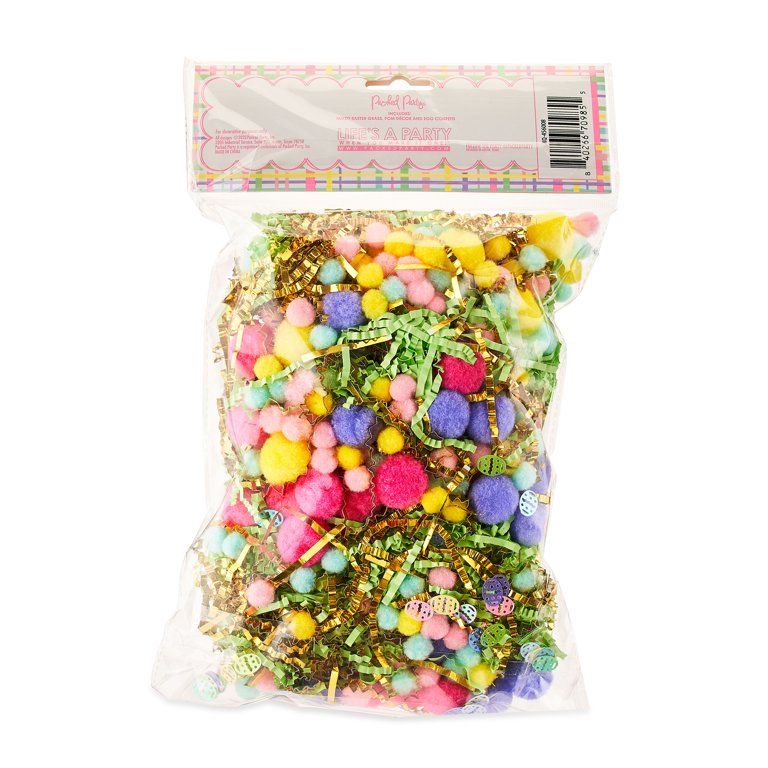 Packed Party 'Hoppy Easter' Easter Pom Pom Multicolor Grass | Walmart (US)