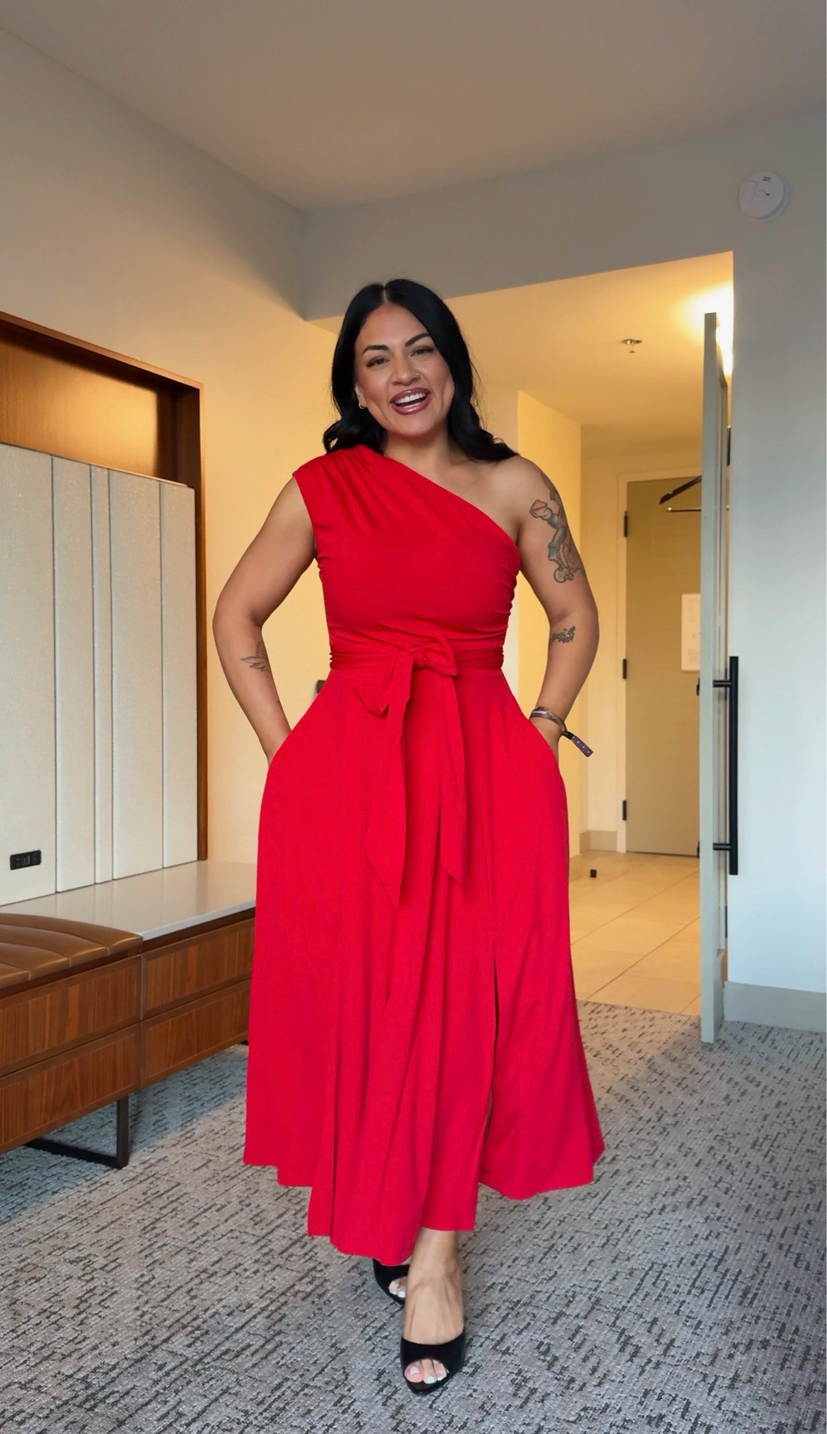 Just got this stunner and I’m obsessed!

size: large

amazon, wedding guest dress, cocktail dress, one shoulder, maxi dress, shapewear, tori block