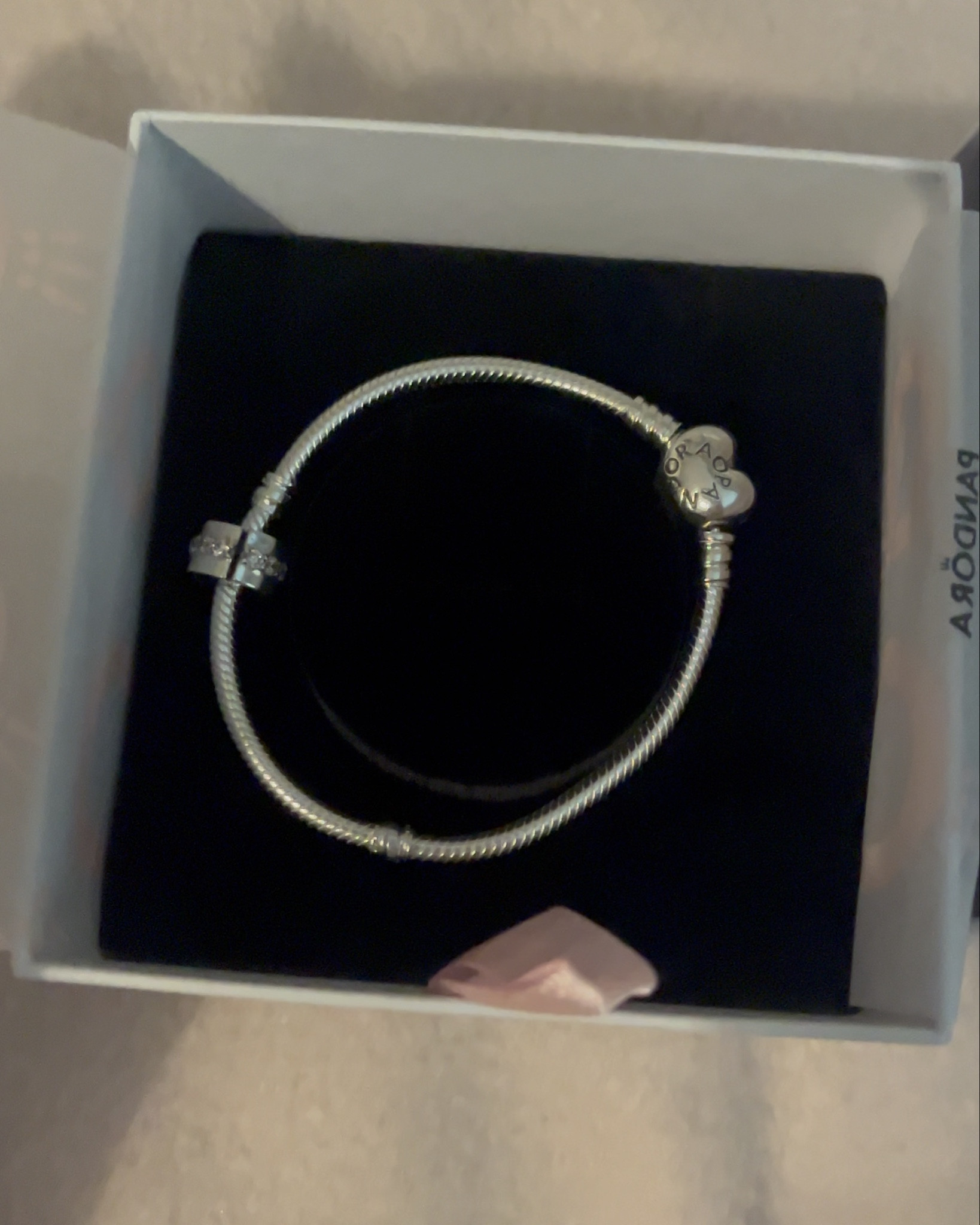Pandora bracelet! So dainty and cute. Keep a look out for what charms I add! #pandora #coquette #oldmoney #jewelry