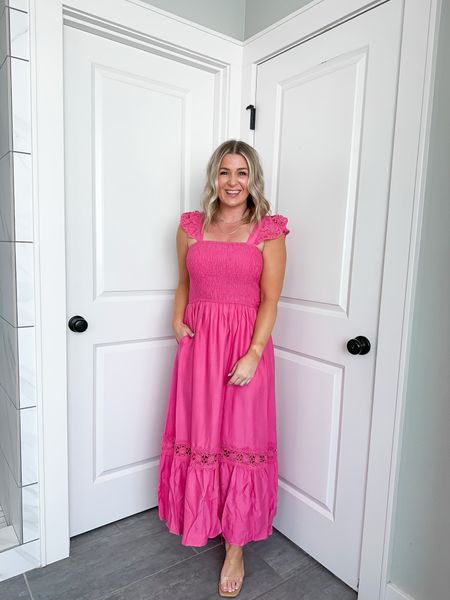 Pink Favorites, Such a pretty maxi dress, I am wearing a medium here. Petite friendly! Amazon find, Amazon favorites, Amazon deals, Amazon sale, Amazon fashion, Amazon beauty, Amazon essentials, Amazon style

#LTKstyletip #LTKSeasonal