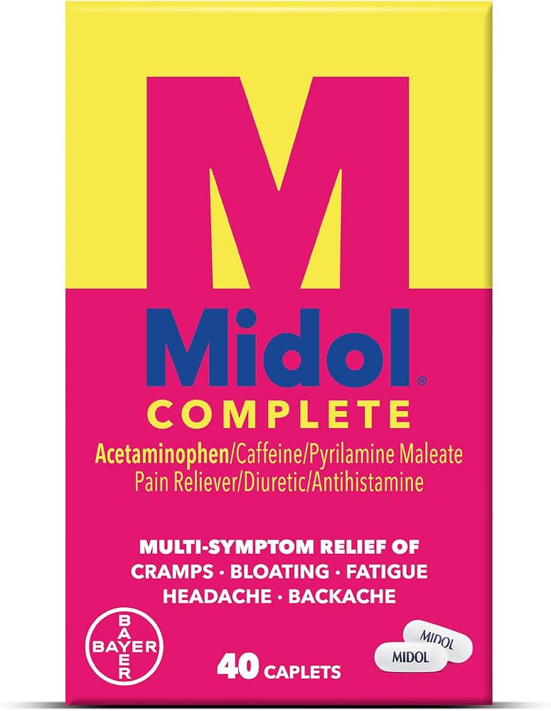 Midol Complete Menstrual Pain Relief Caplets, 40 Count - Provides Cramp, Headache, and Bloating R... | Amazon (US)