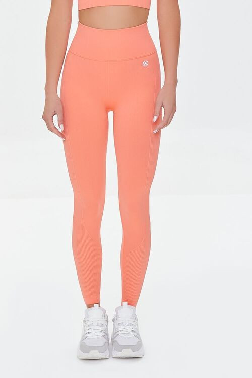 Active Ribbed High-Rise Leggings | Forever 21 (US)
