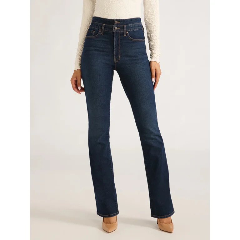 Sofia Jeans Women's Marisol Curvy Bootcut Super High Rise Jeans, 32.5" Inseam, Sizes 0-20 | Walmart (US)