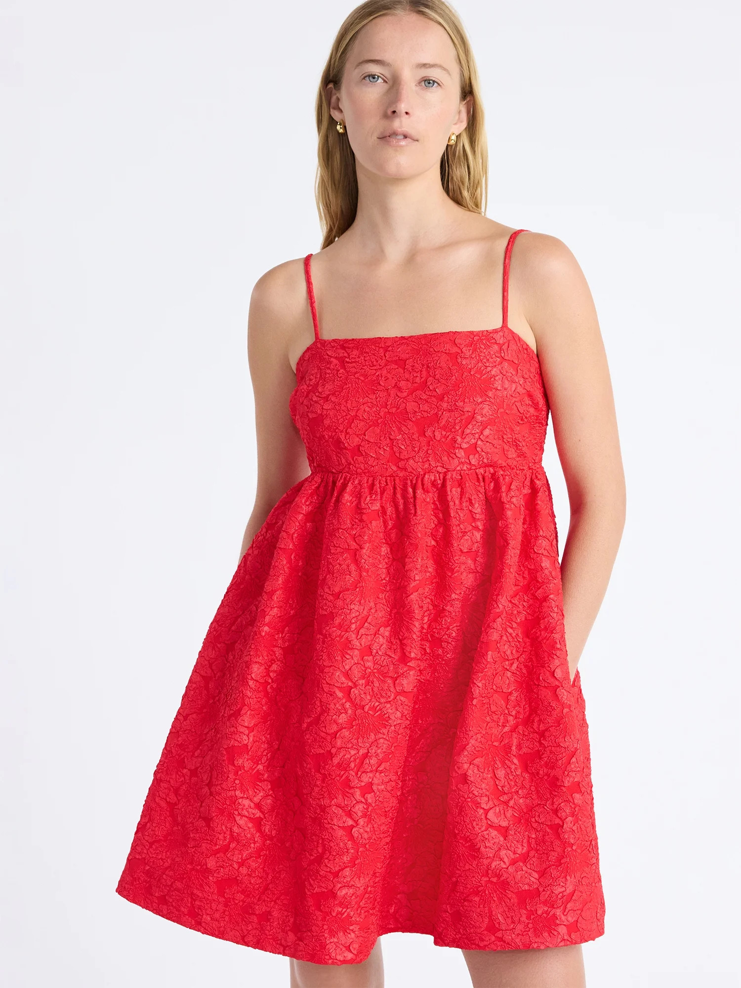 Free Assembly Women's and Women's Plus Sleeveless Lace Babydoll Dress with Pockets, Size XS-4X | Walmart (US)