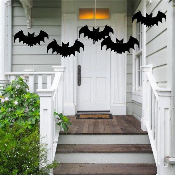Halloween Bats Decor Black Bats Halloween Decor Hanging - Etsy | Etsy (US)