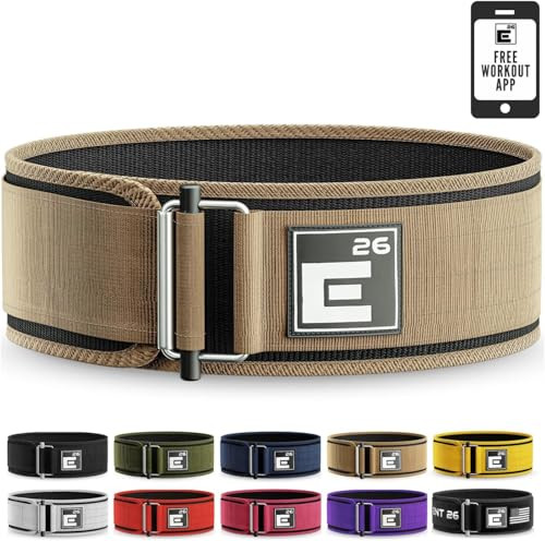 Element 26 Self-Locking Weight Lifting Belt - Premium Weightlifting Belt for Serious Functional Fitness, Weight Lifting & Olympic Lifting Athletes - Lifting Belt for Men & Women (Medium, Ranger Tan) | Amazon (US)