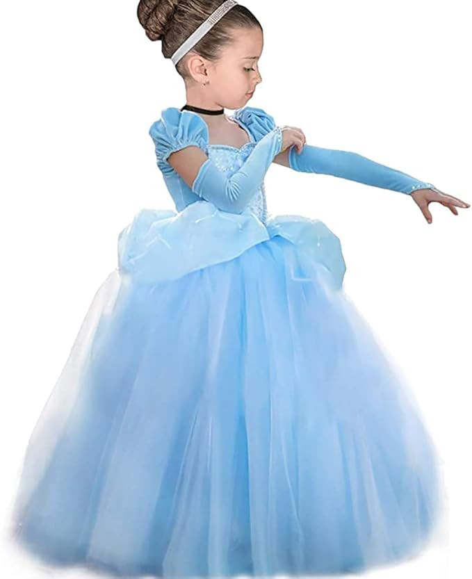 ToLaFio Princess Costume for Girls Halloween Fancy Party Dress Princess Dress Up Clothes for Litt... | Amazon (US)