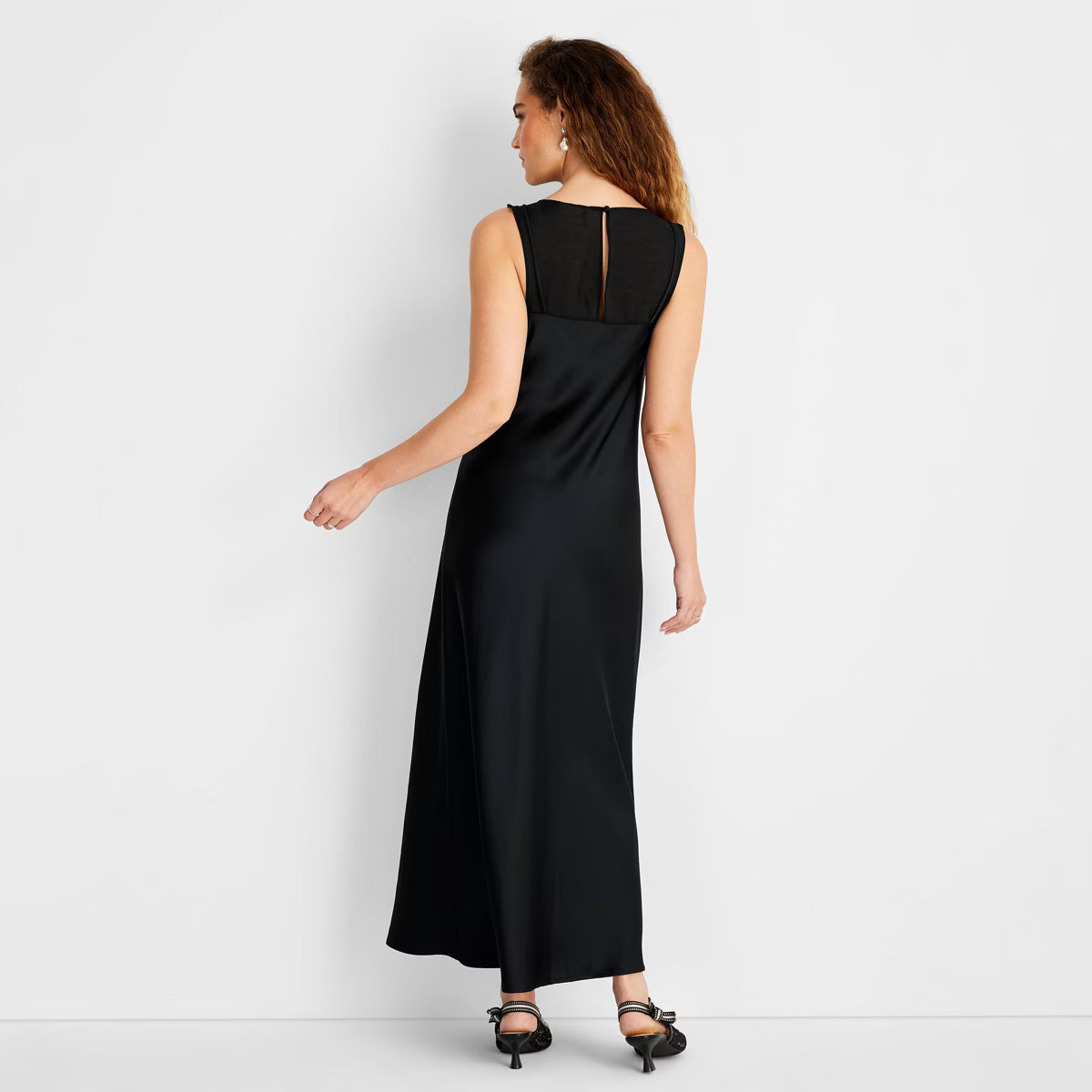 Women's Sleeveless Mixed Media Ankle Slip Dress - Future Collective | Target