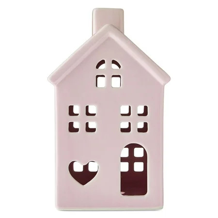 Ceramic House Tabletop Decoration, Pink, 8", Valentine's Day by Way To Celebrate | Walmart (US)