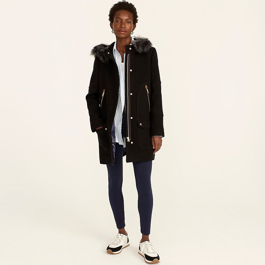 J.Crew: Chateau Parka In Italian Stadium-cloth Wool For Women | J.Crew US