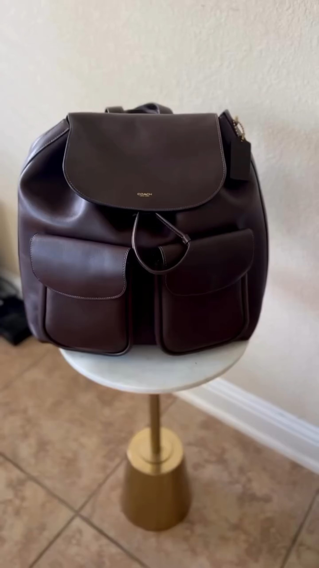 Im Obsessed 😍! 
My favorite travel and work bag the coach crosby ! I’m so glad I went  with the brown vs black leather. It’s perfectly stunning 🤩. Currently on sale ! @coach


