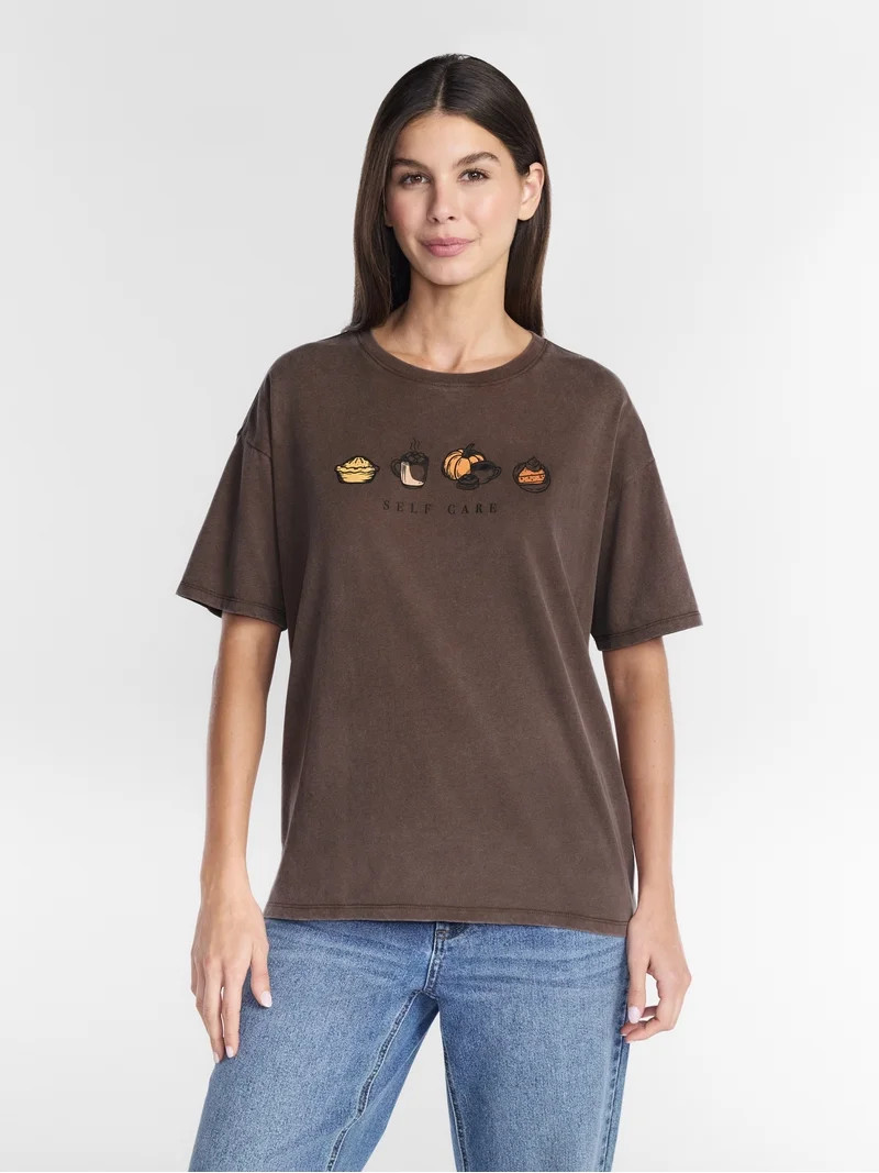 Women's Iconic Graphic Seasonal Fall Tee, from Positivitees, Sizes S-4X | Walmart (US)