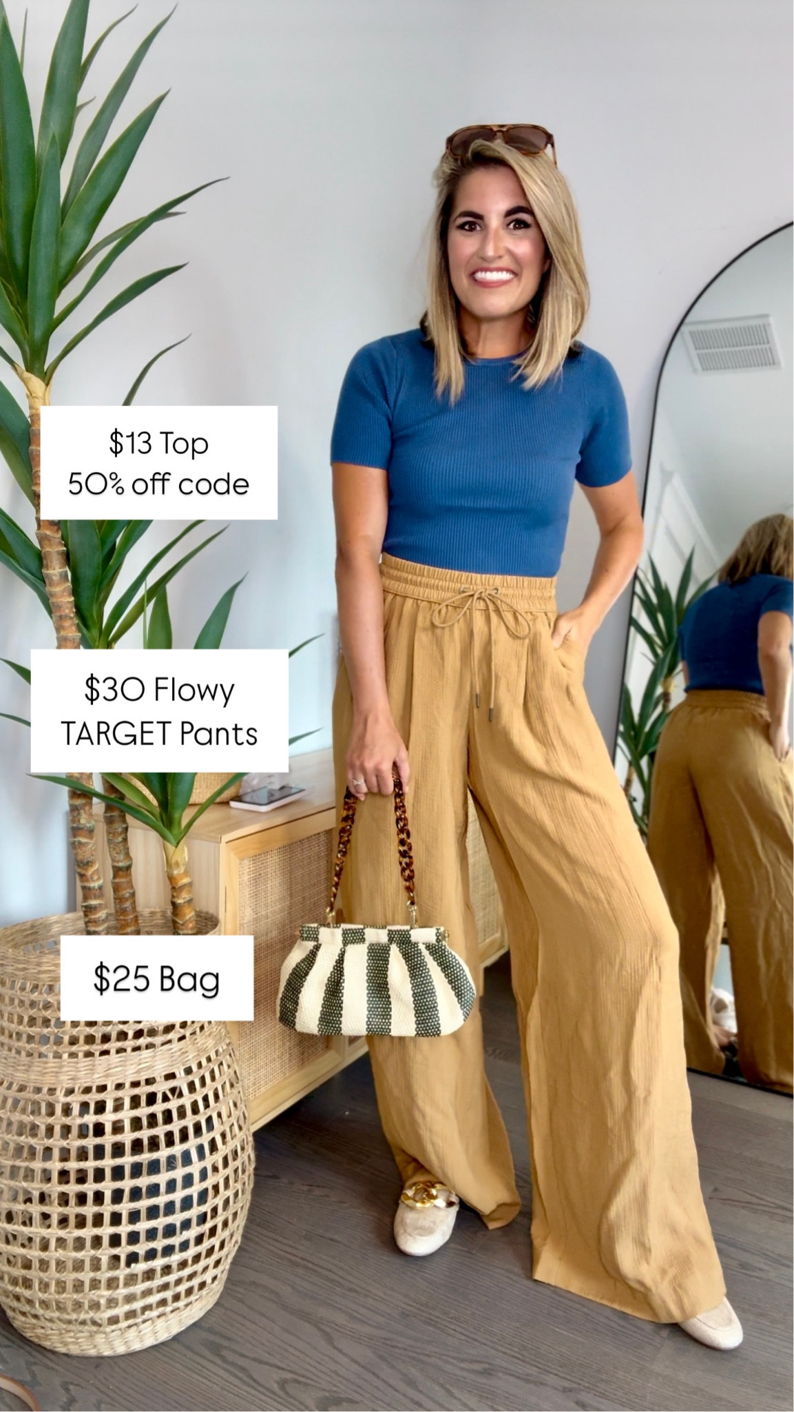  🎯 TARGET X AMAZON HAUL. Pants Under $30 & $13 Tops with 50% off CODE👉 HWG2LYYS
Belts just $4 & Bags $25-$30!
5’2” 125lbs wearing size small top size 4 jeans and pants. Size 4 short jean. 
.
Target jeans, Target pants, Target, Target shorts, Target sweater, Target dress, Target work outfit, Jeans, denim, summer denim, jeans shorts, USA crew neck, USA, USA top, 4th of July outfit, Fourth of July outfit, USA top, USA sweatshirt, athletic shorts, crochet top, linen top, crochet dress, white jeans, white wide leg jeans 
Basic top, work outfit, workwear, white jeans, white jeans outfit, black top, ruffle sleeve top, white tee, white tee shirt, 
Vacation outfits, jeans, summer denim, denim, Walmart , Amazon, Jean shorts, shorts, Amazon shorts, flare jeans, mom jeans, workwear, work style, jeans, wide leg jeans, white wide leg jeans 

#LTKWorkwear #LTKBacktoSchool #LTKSaleAlert