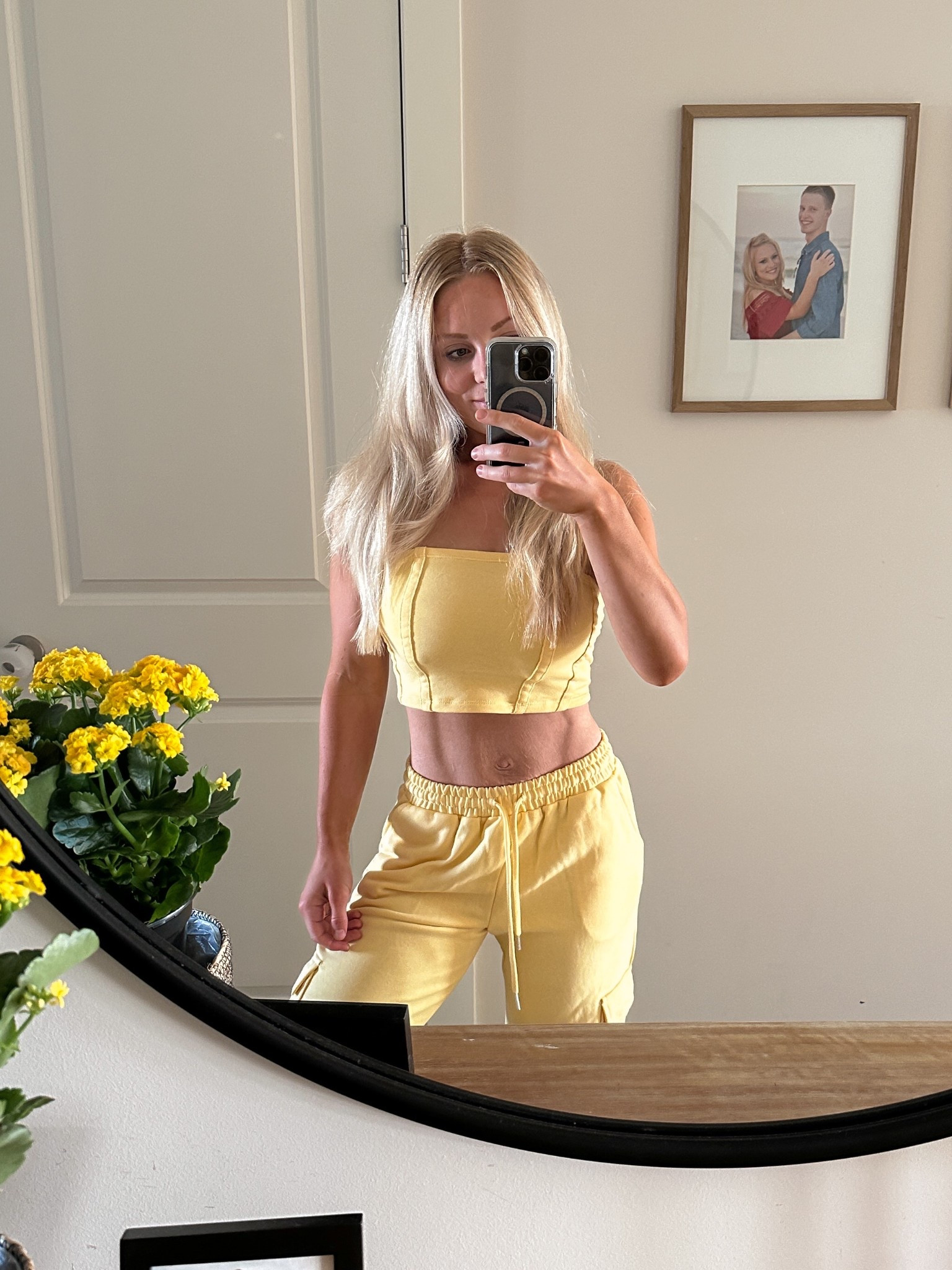 How is this cute set from WALMART? Wearing an XS and runs big so size down if in-between!  Bandeau has smocking in the back and sweatpants are adjustable with drawstring. Lemon yellow color is even more stunning in person! 

#walmart #loungewear #activewear

#LTKActive #LTKPetite #LTKFindsUnder50