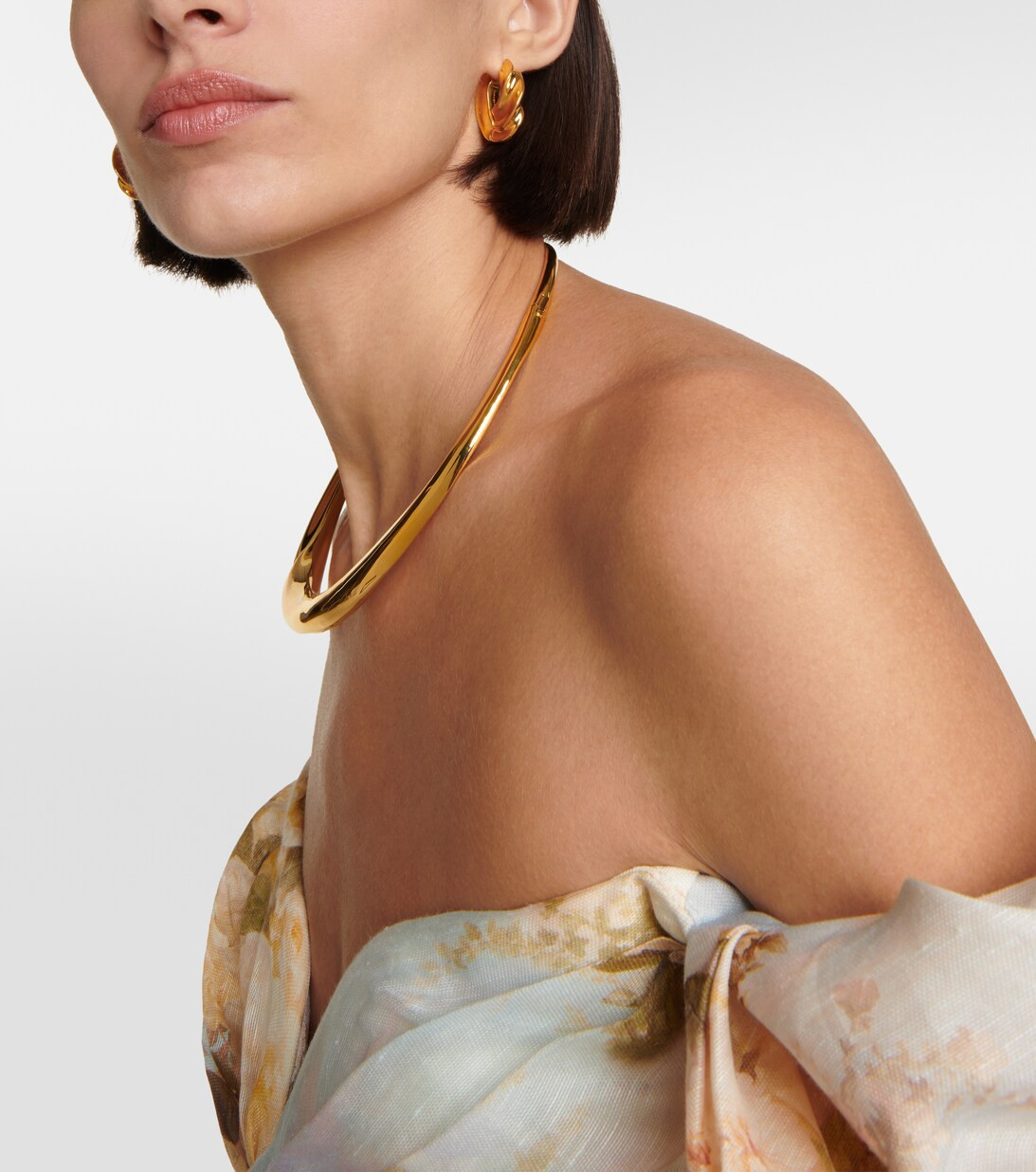 Orecchini a cerchio Paint Stroke placcati in oro | Mytheresa (INTL)