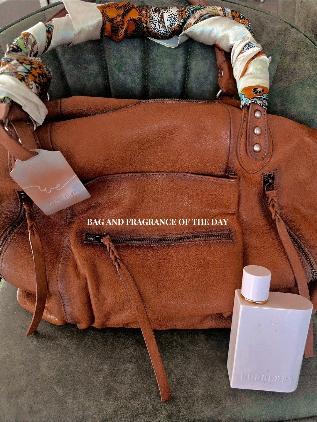 Bag and fragrance of the day. A rich caramel leather bag paired with my go to scent lately. Oversized bag, tote bag

#LTKgrwm #LTKootd #LTKPetite