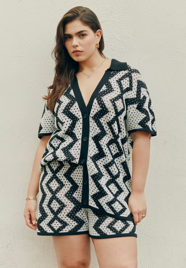 Crochet Knitted Short | Eloquii