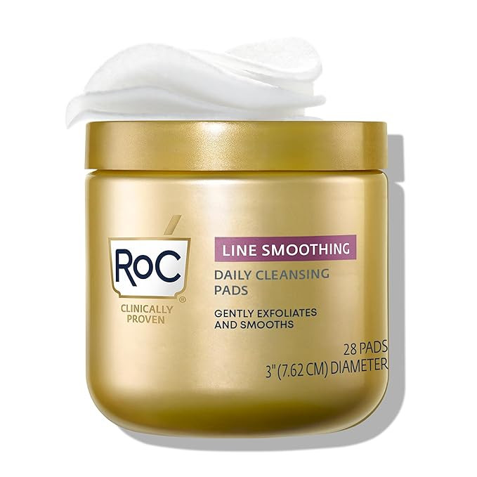 RoC Resurfacing Disks, Hypoallergenic Exfoliating Makeup Remover Pads for Wrinkles and Skin Tone,... | Amazon (US)