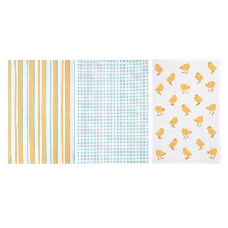 C&F Home Yellow Chicks Easter Flour Sack Kitchen Towel Dishtowel Set of 3 | Target