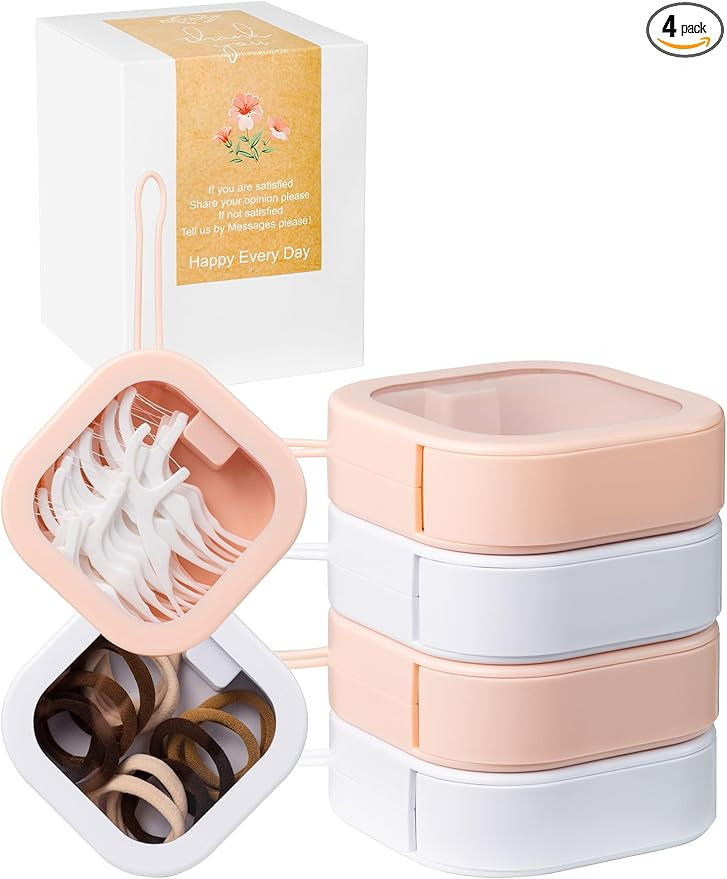 4pcs Hair Tie Organizer,Portable Hair Tie Holder Organizer for Girls, Babby Girl Hair Accessory O... | Amazon (US)