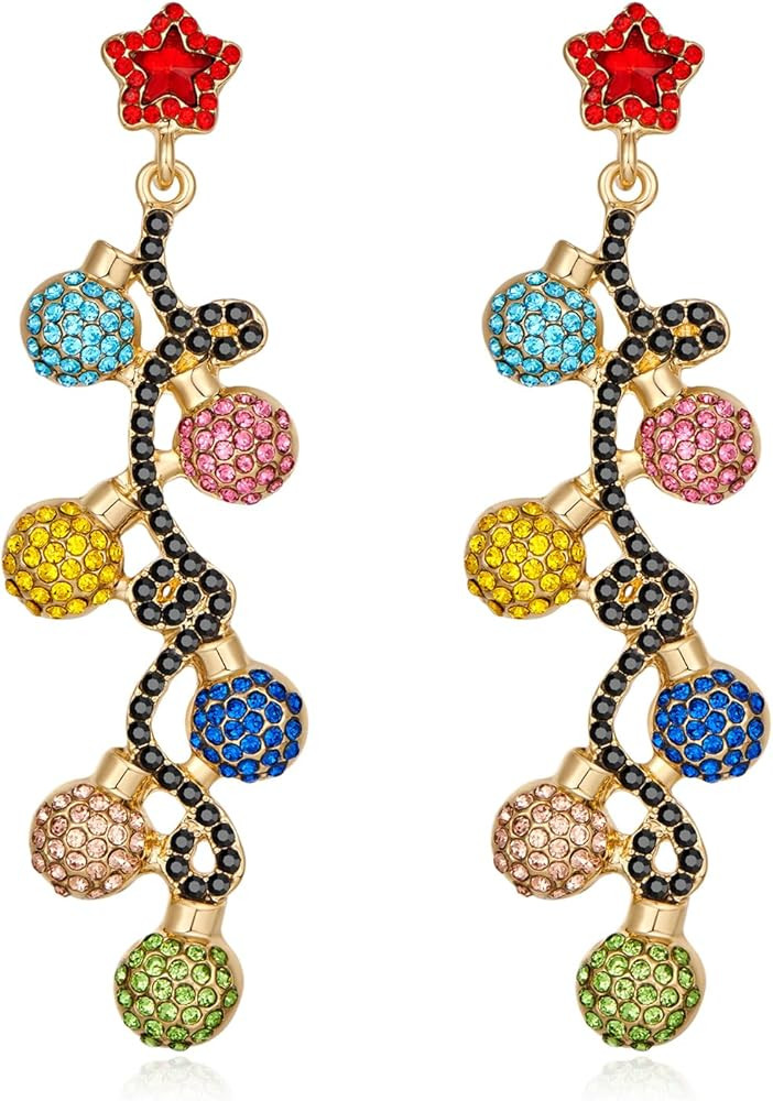 YUJIE Christmas Earrings Christmas Bell Stud Earrings Cute Reindeer Stud Holiday Party Gift for W... | Amazon (US)