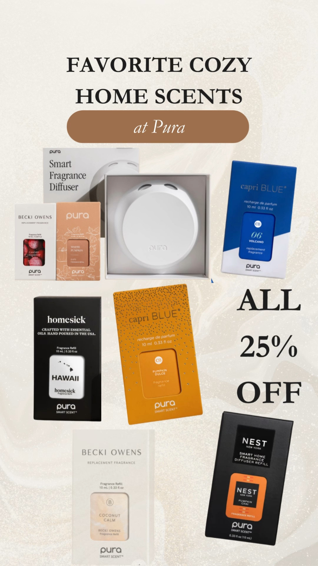 My favorite cozy home scents! I love our Pura so much I am ordering a few more for our home! 

#LTKHome #LTKFallSale #LTKFamily