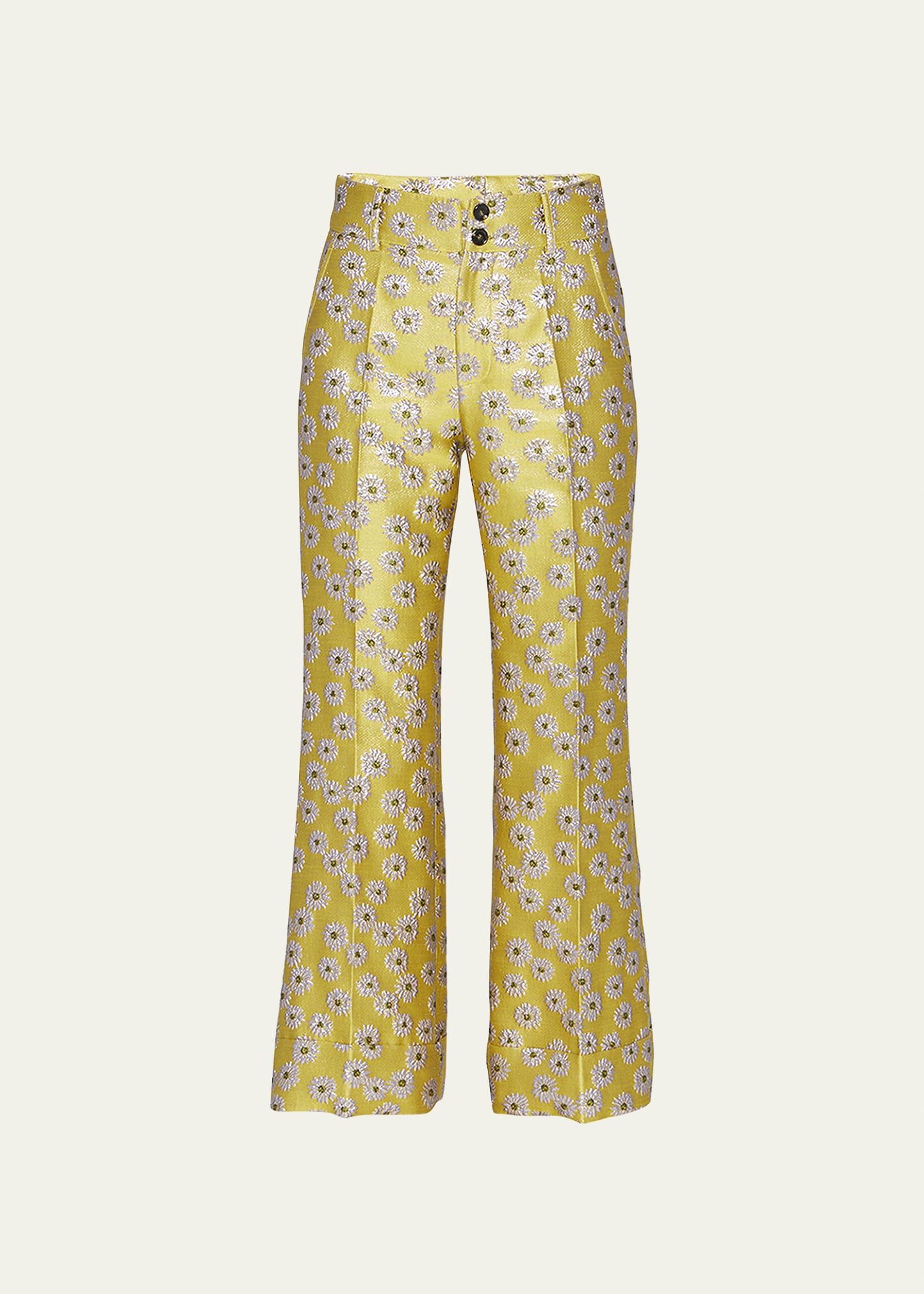 La DoubleJ Hendrix Jasy Jacquard Flared Pants | Bergdorf Goodman