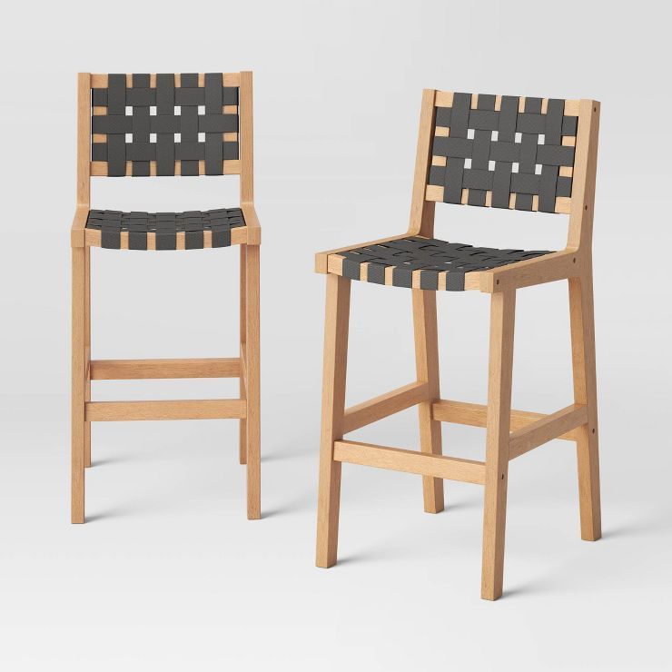Colton 2pk Bar Height Strapping Dining Chairs - Threshold™ designed with Studio McGee | Target