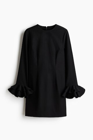 H & M - Ruffle-Trimmed Dress - Black | H&M (US + CA)