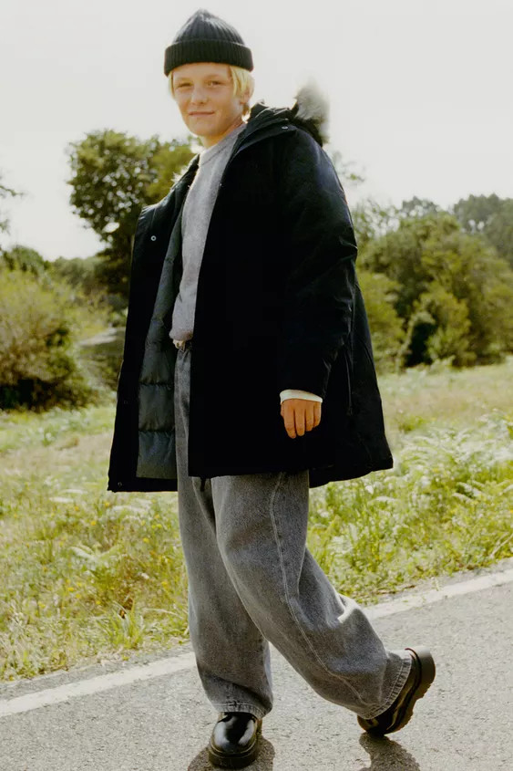 LONG 50% FEATHER AND 50% DOWN WATER REPELLENT PUFFER COAT WITH REMOVABLE FAUX FUR HOODIE | Zara US