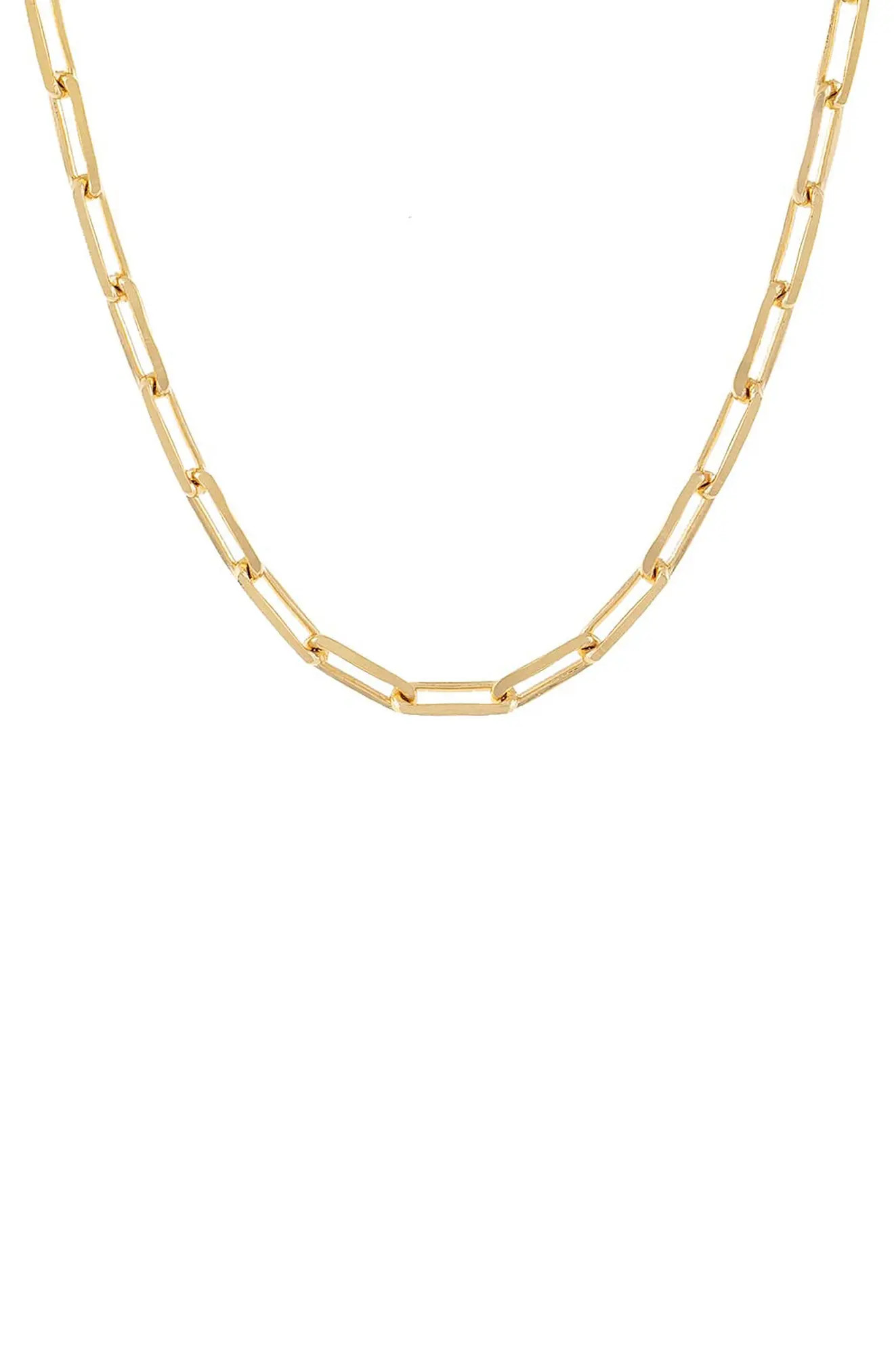 Adina's Jewels Paper Clip Necklace in Gold at Nordstrom | Nordstrom