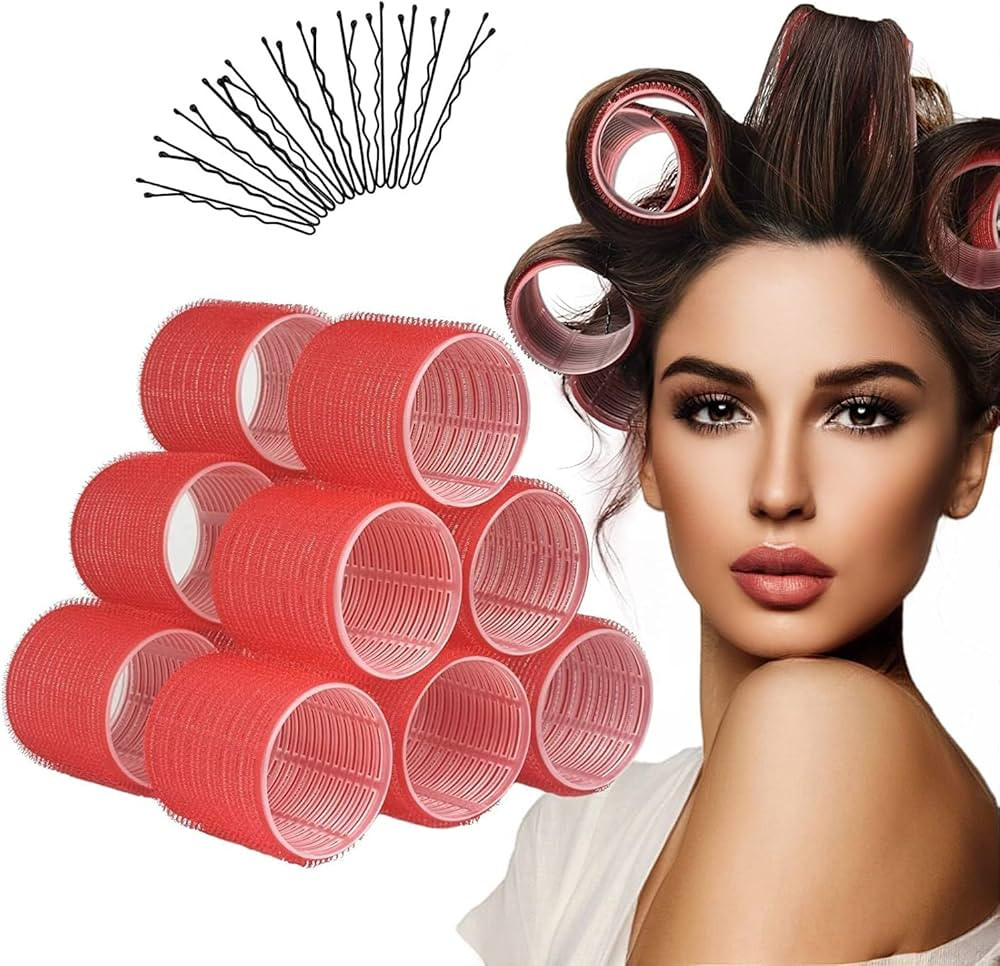 Hair Rollers,12 Pack Self Grip Hair Curlers,Rollers for Hair,Salon Hairdressing Curlers for Women... | Amazon (US)